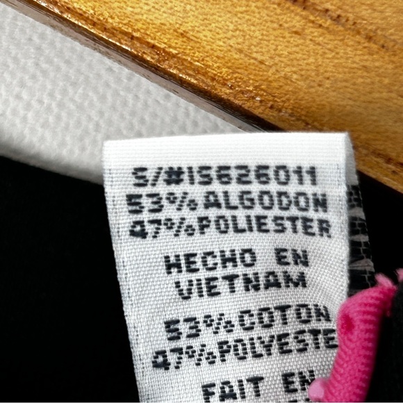 IZOD Movement Full Zip Jacket Womens Petite Small Black, Pink & White Y2K Preppy - Picture 6 of 7